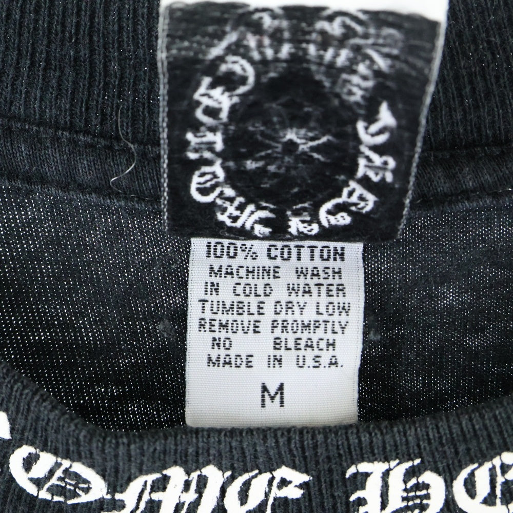 CHROME HEARTS(クロムハーツ) OLD MALIBU マリブ限定 ネックロゴ バックフローラル 半袖Tシャツ カットソー ブラック