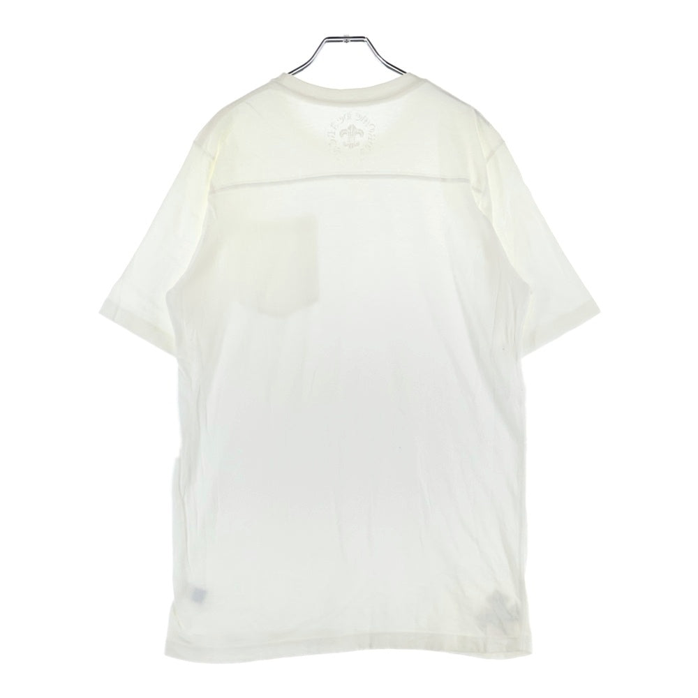 CHROME HEARTS(クロムハーツ) サイドCH レザーパッチ スクロールラベル 半袖Tシャツ カットソー ホワイト
