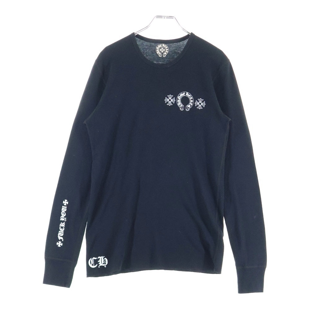 CHROME HEARTS(クロムハーツ) Thermal Tee CH PLS ホースシュープリント ロングスリーブ 長袖Tシャツカットソー ブラック