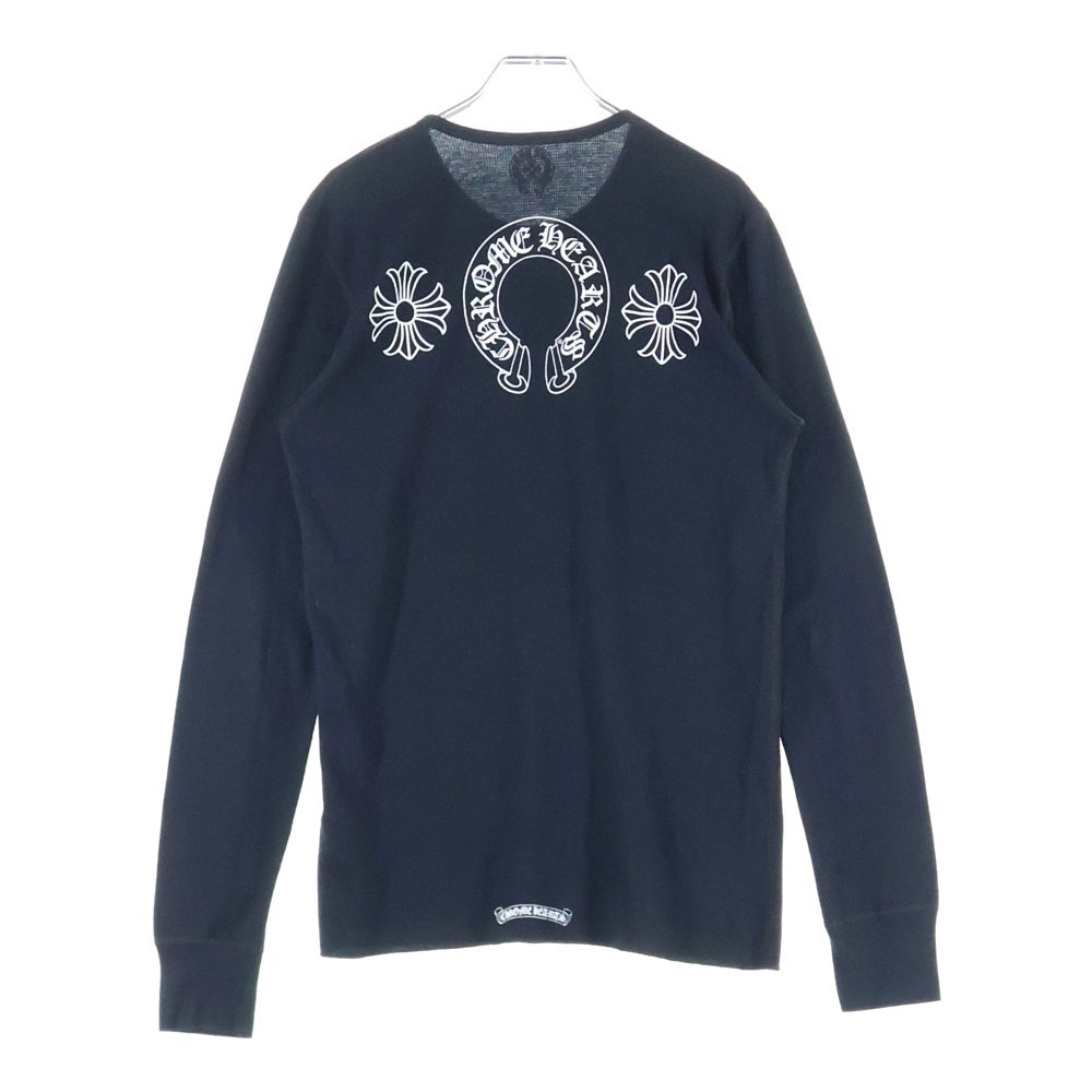 CHROME HEARTS(クロムハーツ) Thermal Tee CH PLS ホースシュープリント ロングスリーブ 長袖Tシャツカットソー ブラック