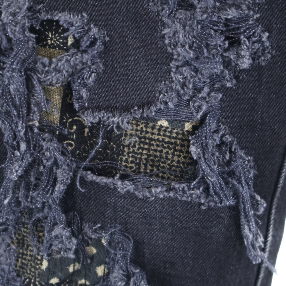 Innocence NYC(イノセンス) DESTROY DENIM PANTS デストロイ ダメージ加工 デニムパンツ インディゴ INSKDM01