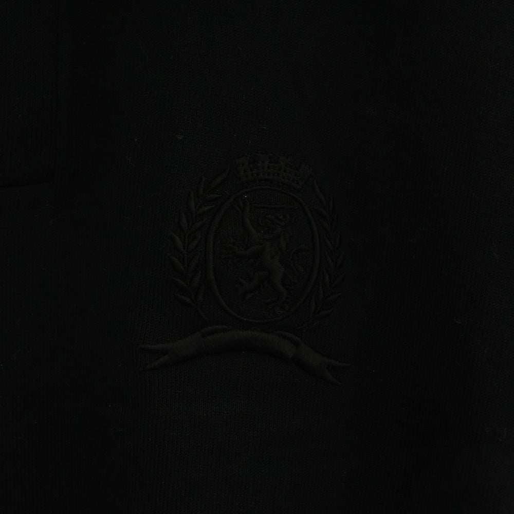 TOMMY HILFIGER(トミーヒルフィガー) HCM KNITTED FLAG COLLAR POLO ニット 半袖ポロシャツ カットソー ブラック