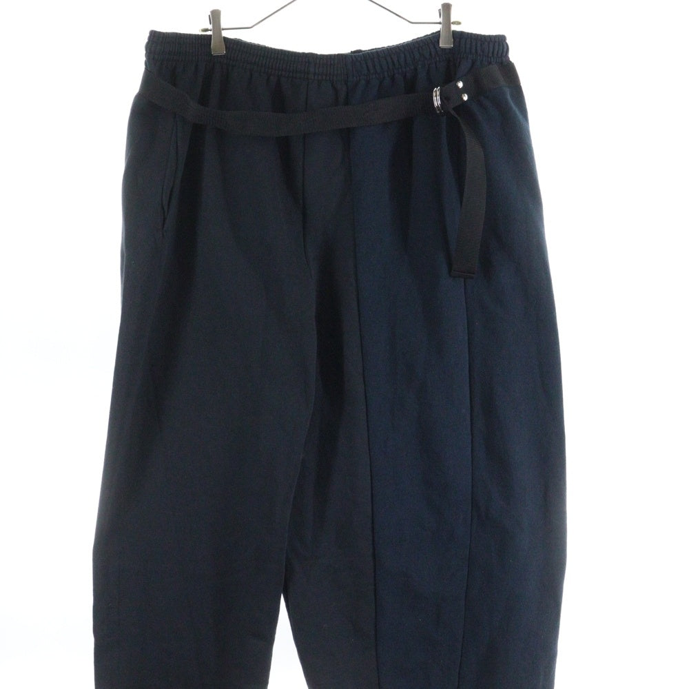 DISCOVERED(ディスカバード) 19AW ベルト付き プリント スウェットパンツ ブラック DC-AW19-RE-05