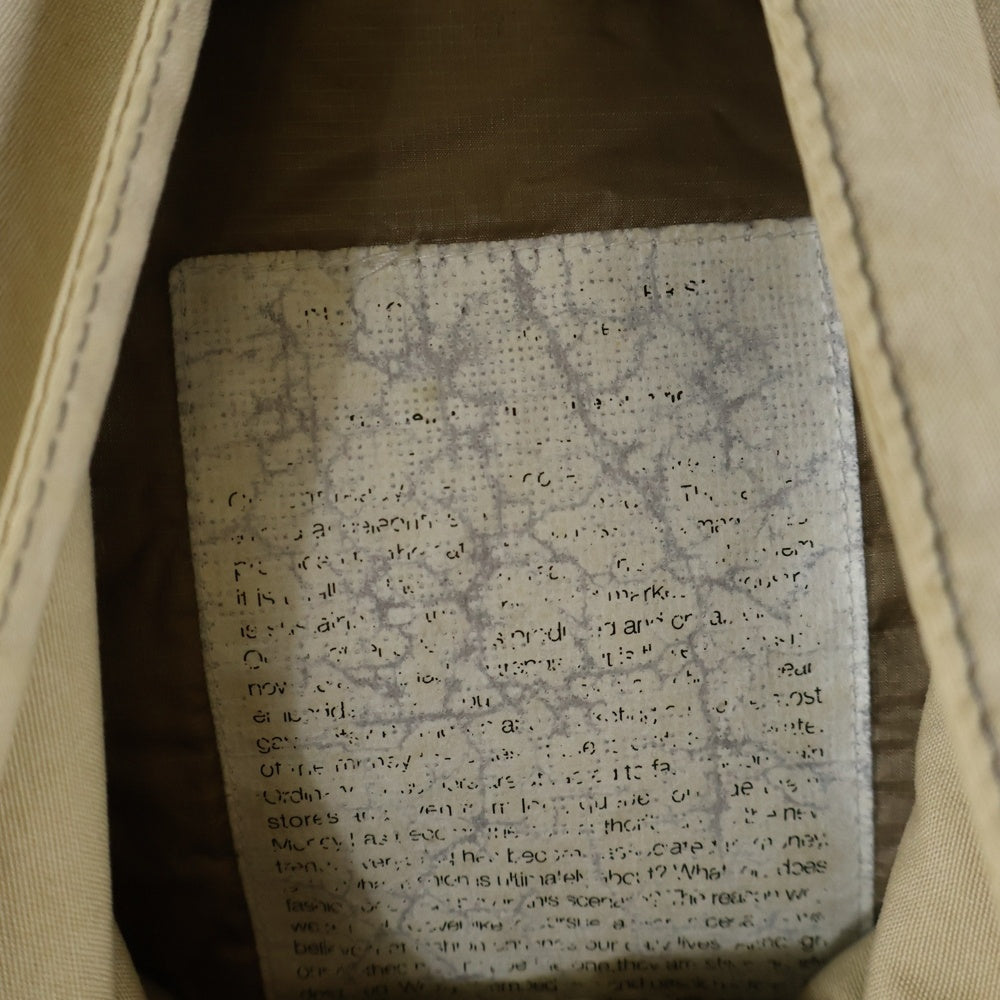 UNDERCOVER(アンダーカバー) 10AW GIRA モッズコート ライナー付属 バックプリント コットン F4307 ベージュ