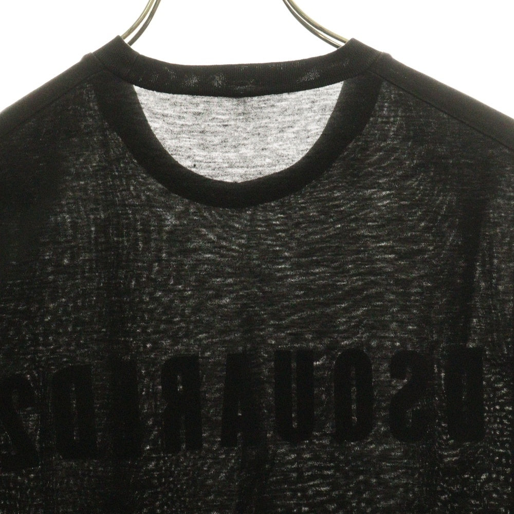DSQUARED2(ディースクエアード) D2 ロゴプリント 半袖Tシャツ カットソー ブラック/ピンク S74GD0488 S22427