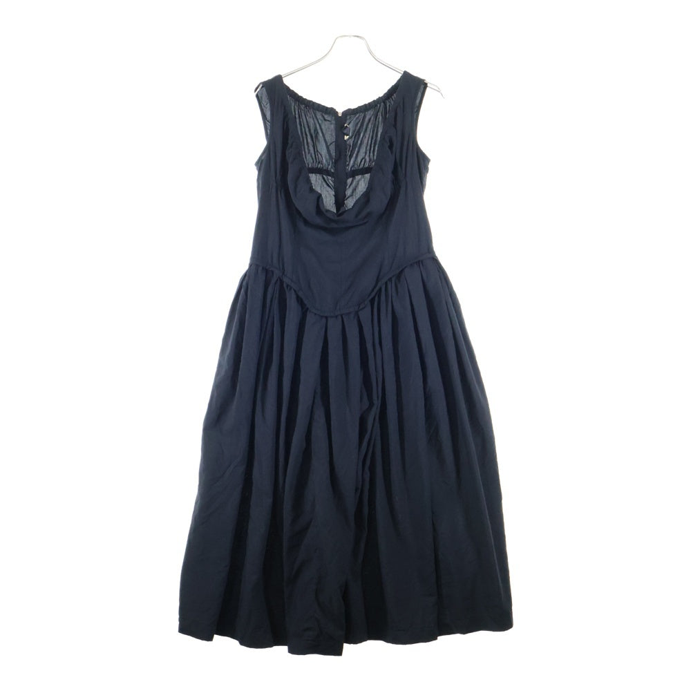 COMME des GARCONS COMME des GARCONS(コムデギャルソンコムデギャルソン) 18SS ギャザー ノースリーブ ロングワンピース ブラック レディース RA-A002