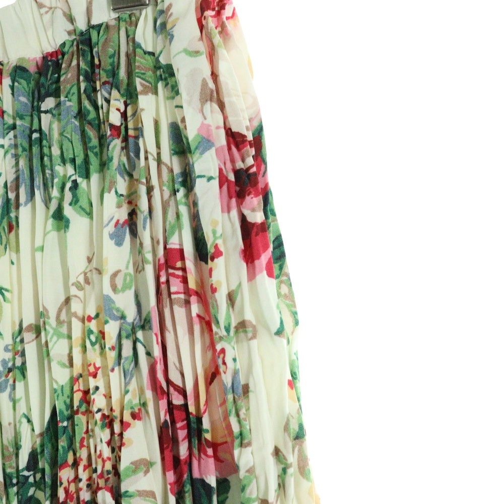 JUNYA WATANABE COMME des GARCONS(ジュンヤワタナベ コムデギャルソン) 18AW フラワープリント プリーツスカート ホワイト/マルチカラー レディース JB-S001