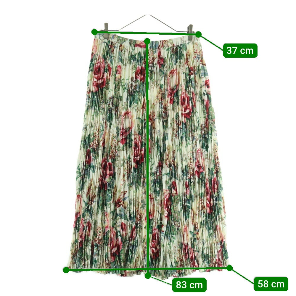 JUNYA WATANABE COMME des GARCONS(ジュンヤワタナベ コムデギャルソン) 18AW フラワープリント プリーツスカート ホワイト/マルチカラー レディース JB-S001