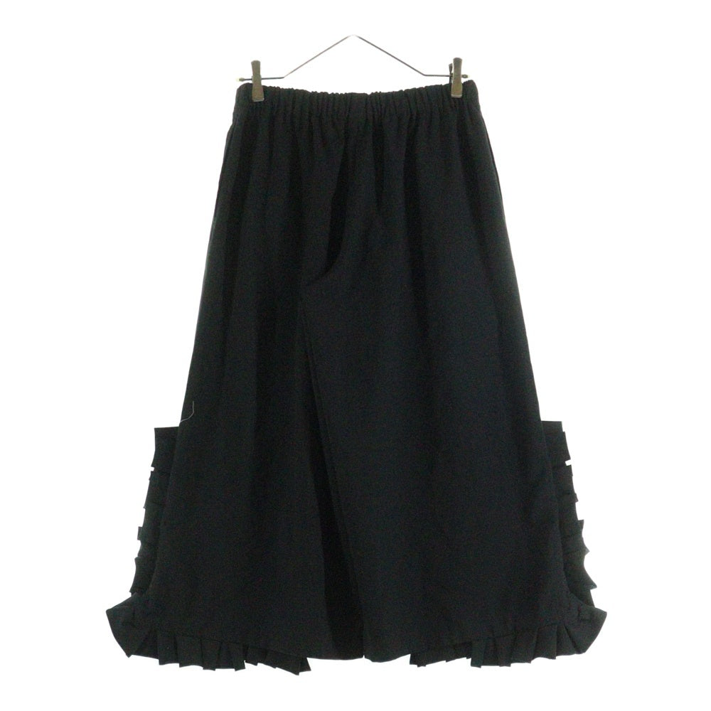 COMME des GARCONS(コムデギャルソン) ウール フリルワイドパンツ ブラック GZ-P005