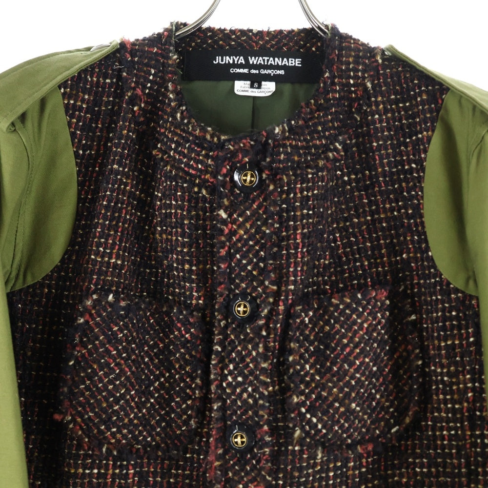 JUNYA WATANABE COMME des GARCONS(ジュンヤワタナベ コムデギャルソン) 19AW ウール切替 ミリタリーコート カーキ JD-J032