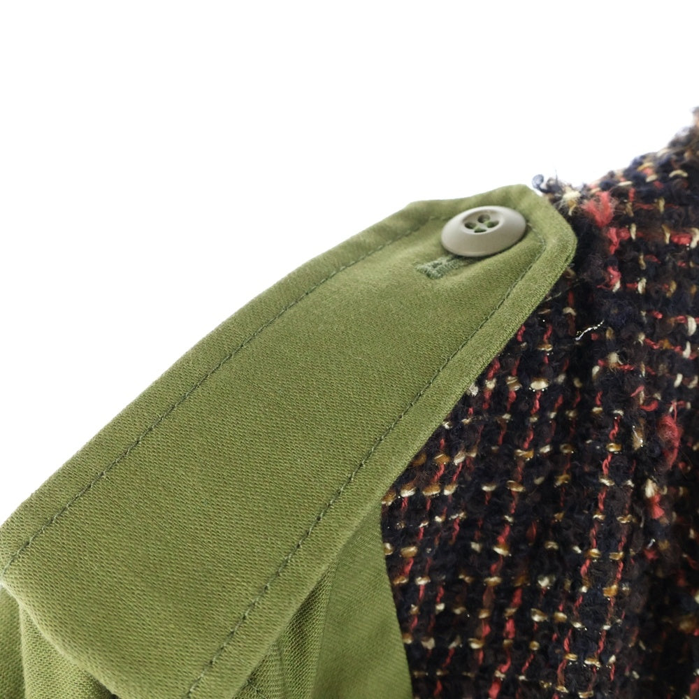 JUNYA WATANABE COMME des GARCONS(ジュンヤワタナベ コムデギャルソン) 19AW ウール切替 ミリタリーコート カーキ JD-J032
