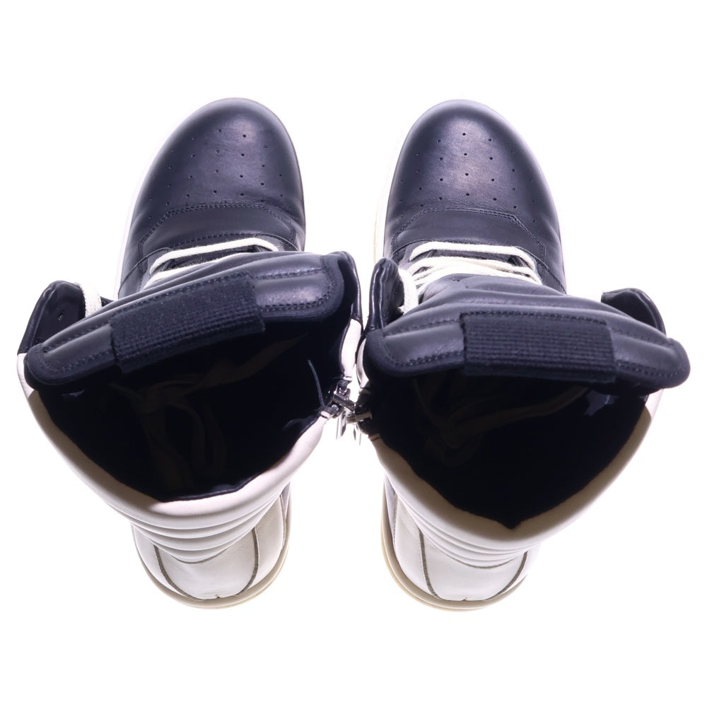 Rick Owens(リックオウエンス) GEOBASKET ジオバスケット レースアップ ハイカットスニーカー ブラック/ホワイト RU01D3894-LOOLCO