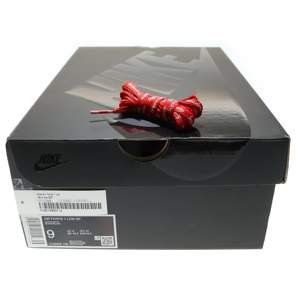 NIKE(ナイキ) ×SUPREME AIR FORCE 1 LOW CU9225-100 シュプリーム エアフォース1 ローカットスニーカー ホワイト US9/27cm