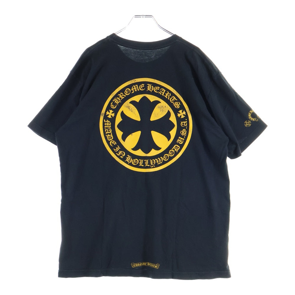 CHROME HEARTS(クロムハーツ) CH PLUS S/S TEE CHプラス サークルロゴ 半袖Tシャツカットソー ブラック/イエロー