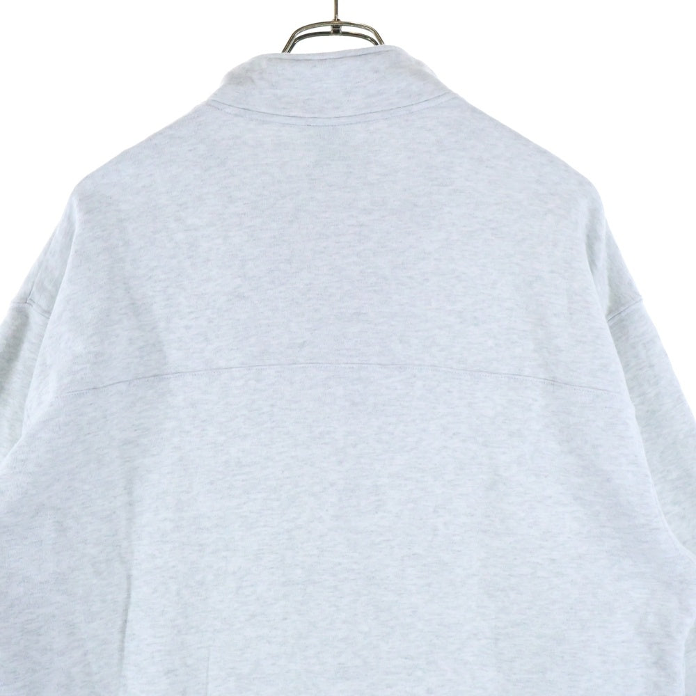 HUF(ハフ) DRAFT PICK HALF ZIP FLEECE ハーフジップ トレーナー スウェット 刺繍ロゴ グレー