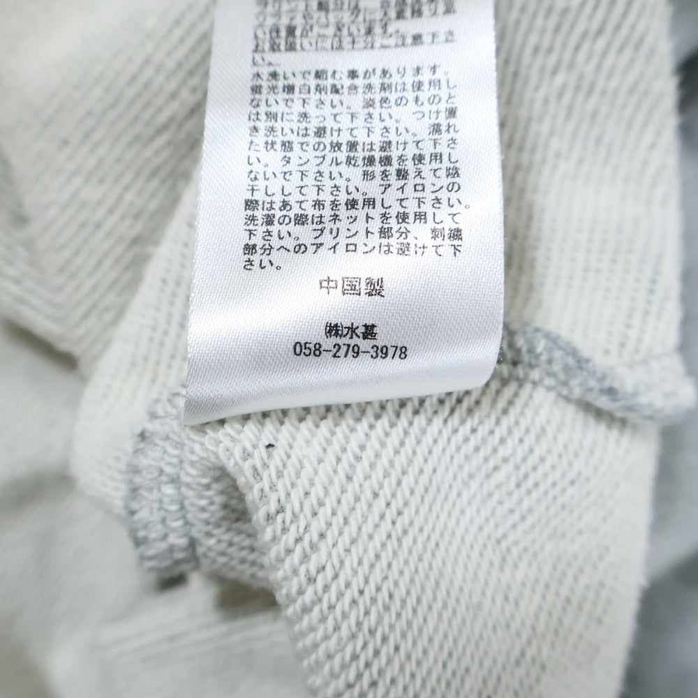 FIRST DOWN(ファーストダウン) フロントロゴ プリント プルオーバーパーカー コットン グレー