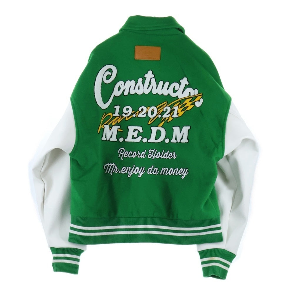 MR.ENJOY DA MONEY(ミスター エンジョイ ダ マネー) ミスターエンジョイダマネー 3TH ANNIVERSARY STADIUM JACKET MEDM00213 3周年記念 スタジアムジャケット スタジャン グリーン/ホワイト