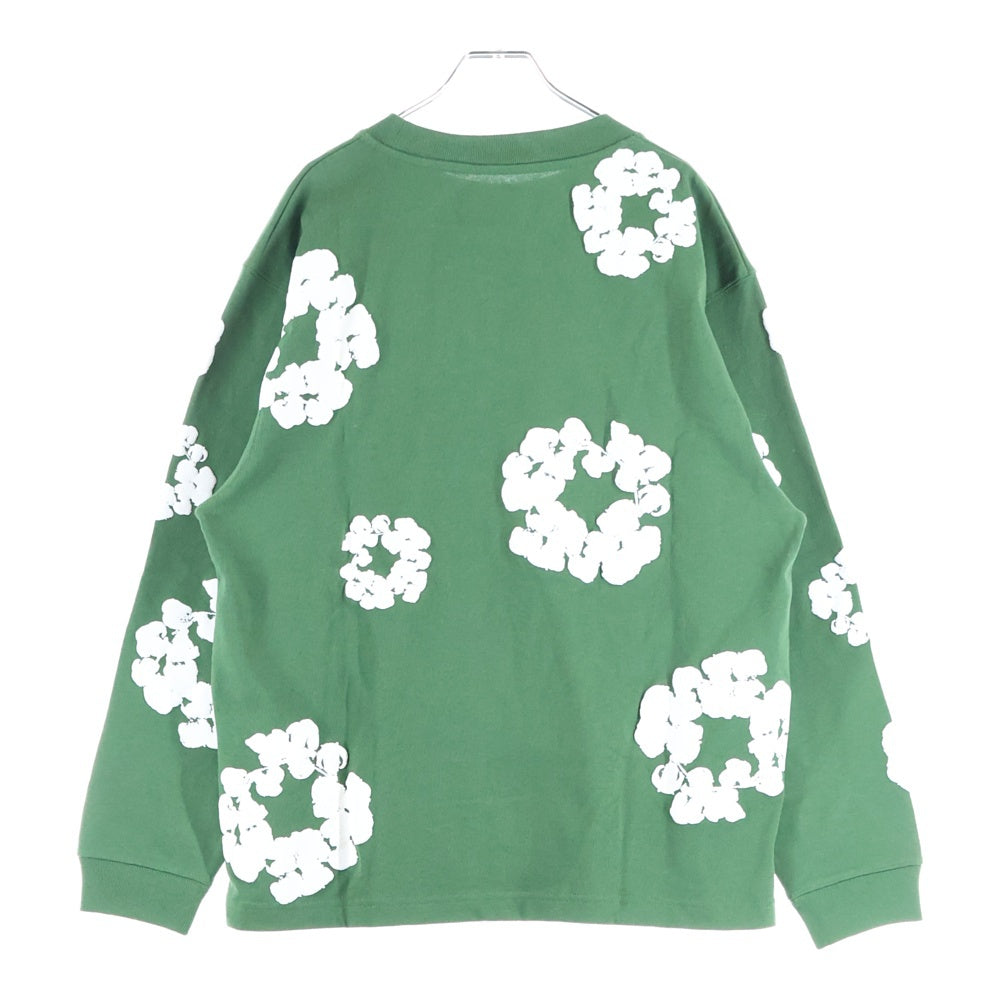 DENIM TEARS(デニムティアーズ) CREW NECK SWEAT SHIRTS クルーネック スウェットシャツ 総柄 グリーン