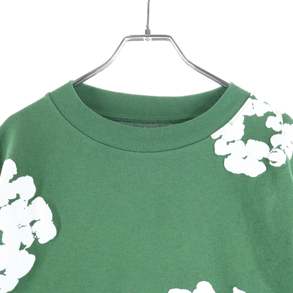 DENIM TEARS(デニムティアーズ) CREW NECK SWEAT SHIRTS クルーネック スウェットシャツ 総柄 グリーン