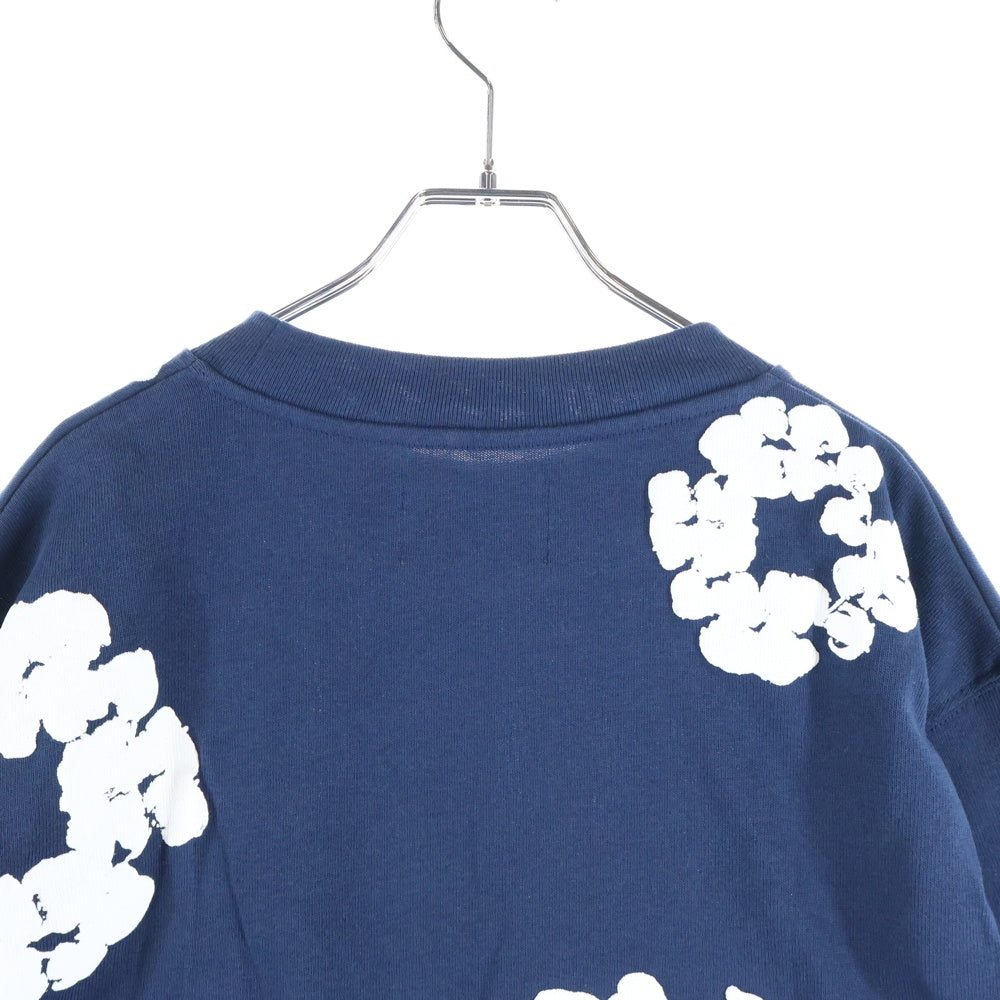 DENIM TEARS(デニムティアーズ) CREW NECK SWEAT SHIRTS クルーネック スウェットシャツ 総柄 ネイビー