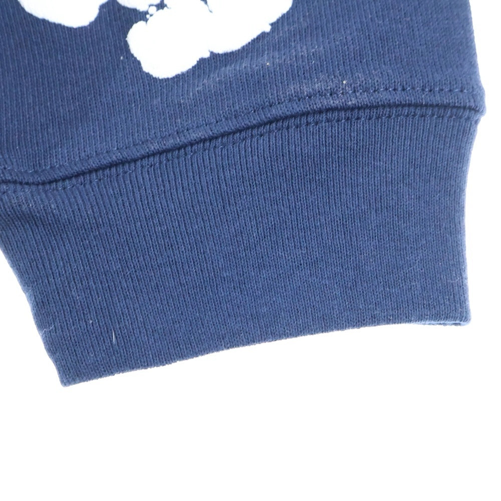 DENIM TEARS(デニムティアーズ) CREW NECK SWEAT SHIRTS クルーネック スウェットシャツ 総柄 ネイビー