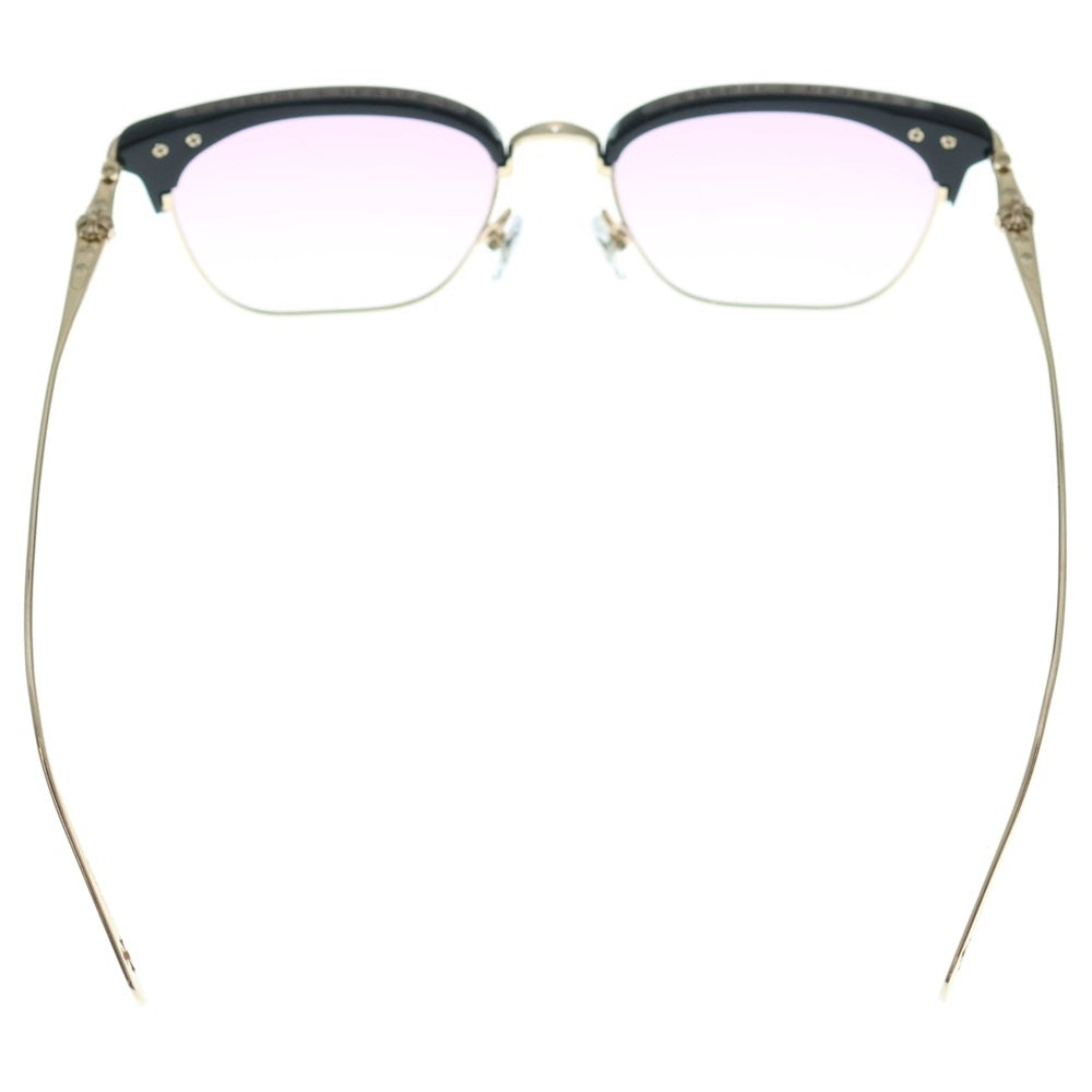 CHROME HEARTS(クロムハーツ) SLUNTRADICTION ウェリントンサングラス 眼鏡 アイウェア ブラック/ゴールド度有り