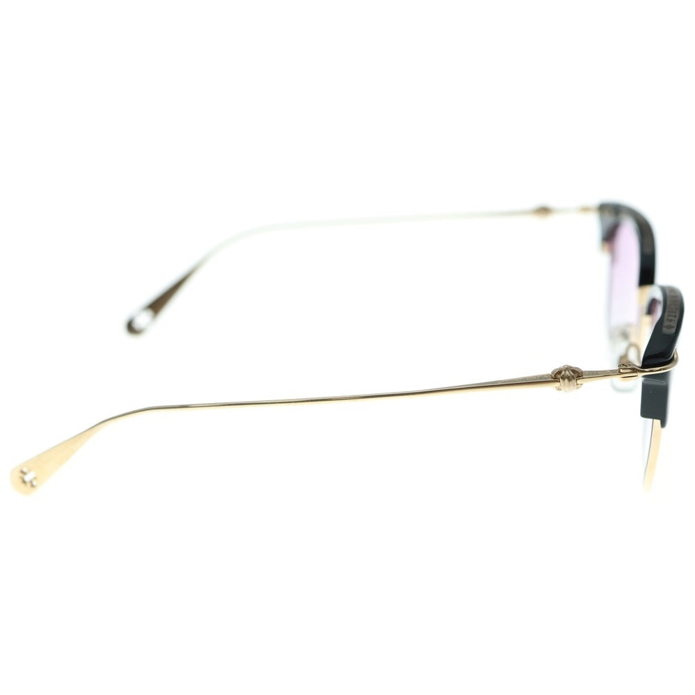 CHROME HEARTS(クロムハーツ) SLUNTRADICTION ウェリントンサングラス 眼鏡 アイウェア ブラック/ゴールド度有り