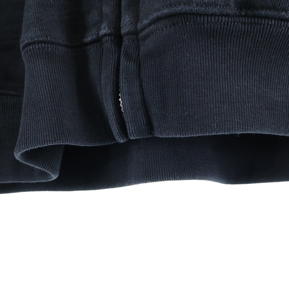 VETEMENTS(ヴェトモン) Vertical Cut-Up Logo Oversized Zip Hoodie ジップアップ フーディー ブラック UE51TR870B