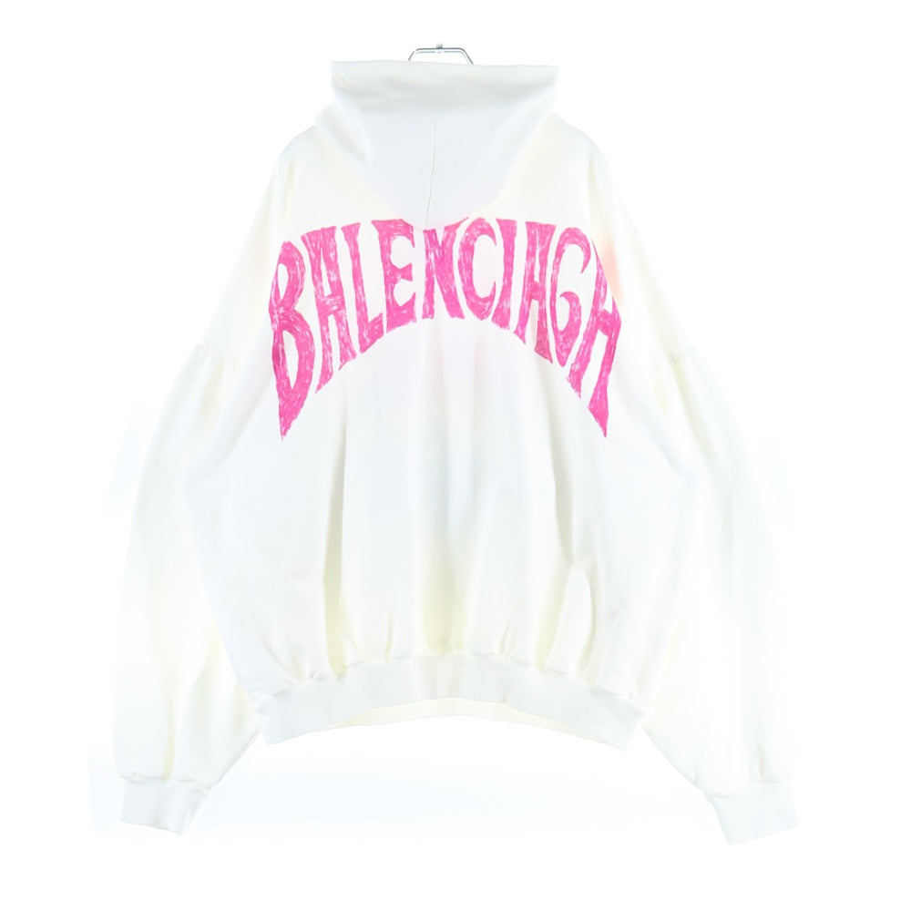 BALENCIAGA(バレンシアガ) Paris Tropical パリ トロピカル プリント プルオーバー パーカー ホワイト 761458 TPVM