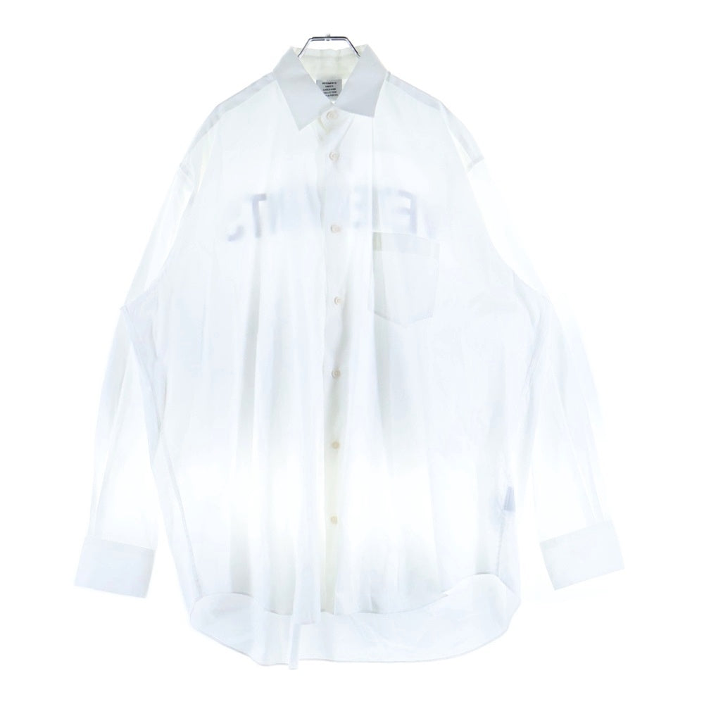 VETEMENTS(ヴェトモン) 23AW バックロゴプリント 長袖シャツ UE63SH191W