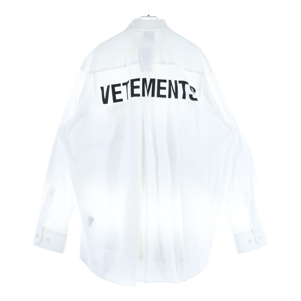 VETEMENTS(ヴェトモン) 23AW バックロゴプリント 長袖シャツ UE63SH191W