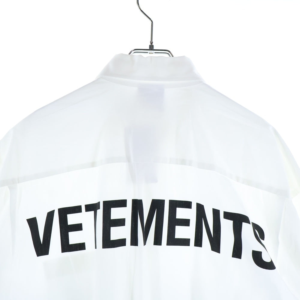 VETEMENTS(ヴェトモン) 23AW バックロゴプリント 長袖シャツ UE63SH191W
