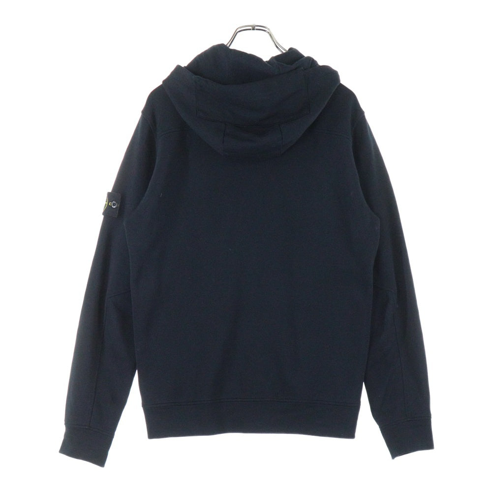 STONE ISLAND(ストーンアイランド) Logo Patch Hoodies 6315607Q5 ロゴパッチ ジップアップフーディー スウェットパーカー ブラック