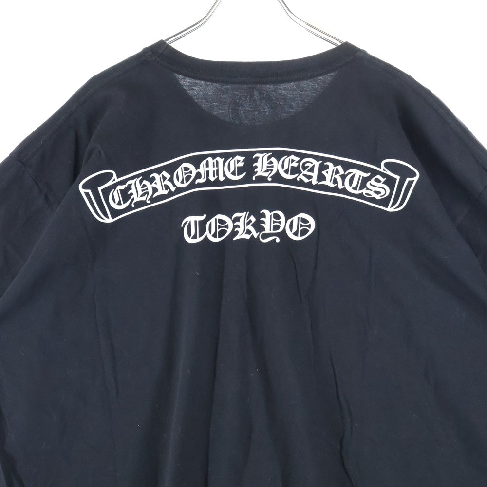 CHROME HEARTS(クロムハーツ) TOKYO 東京限定 バックスクロールラベル 両面プリント半袖Tシャツ カットソー ブラック