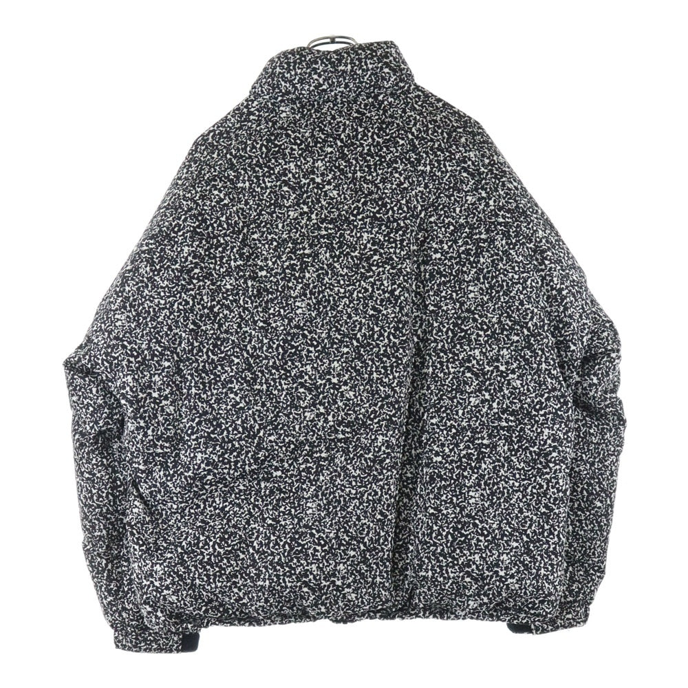 COOTIE(クーティー) Jacquard Down Jacket ジャガード ジップアップダウンジャケット ブラック/ホワイト