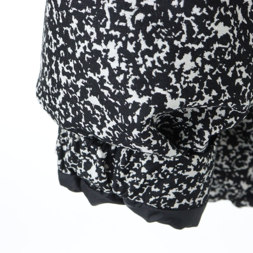 COOTIE(クーティー) Jacquard Down Jacket ジャガード ジップアップダウンジャケット ブラック/ホワイト