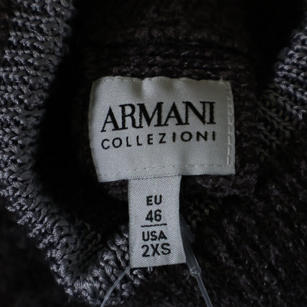 ARMANI COLLEZIONI(アルマーニ コレツィオーニ) ウール モックネック ライトセーター ニット ブラウン 6XCM11 CM14Z