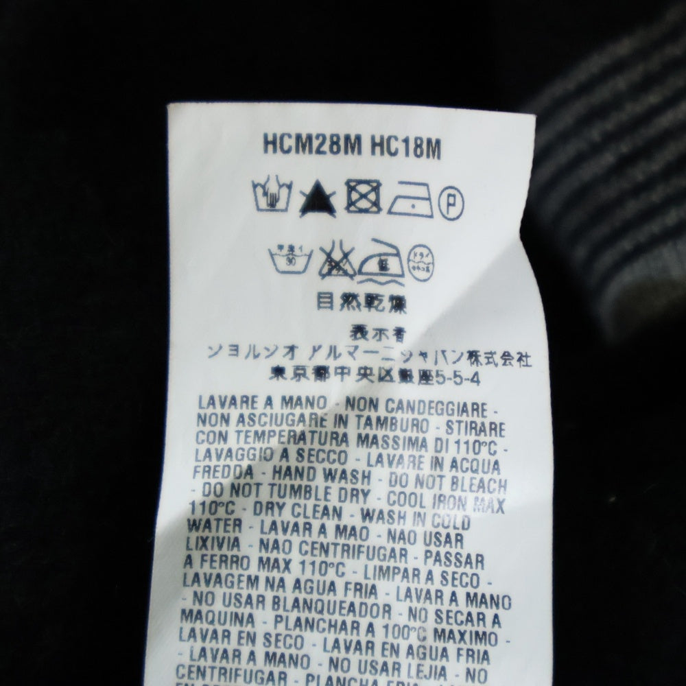 ARMANI COLLEZIONI(アルマーニ コレツィオーニ) カシミヤ Vネック ライトセーター ニットー ブラック HCM28M HC18M