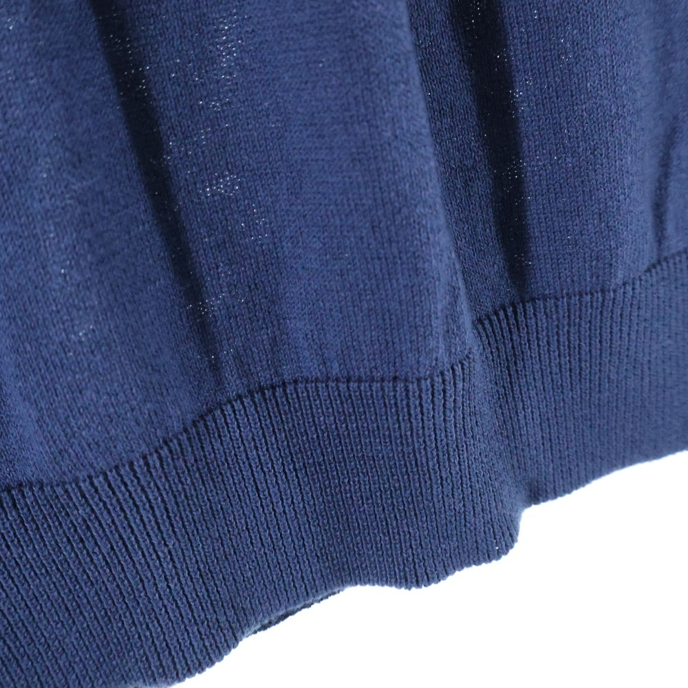 ARMANI COLLEZIONI(アルマーニ コレツィオーニ) コットン Vネック ライトセーター ニット ネイビー 3XCM34 CM37Z