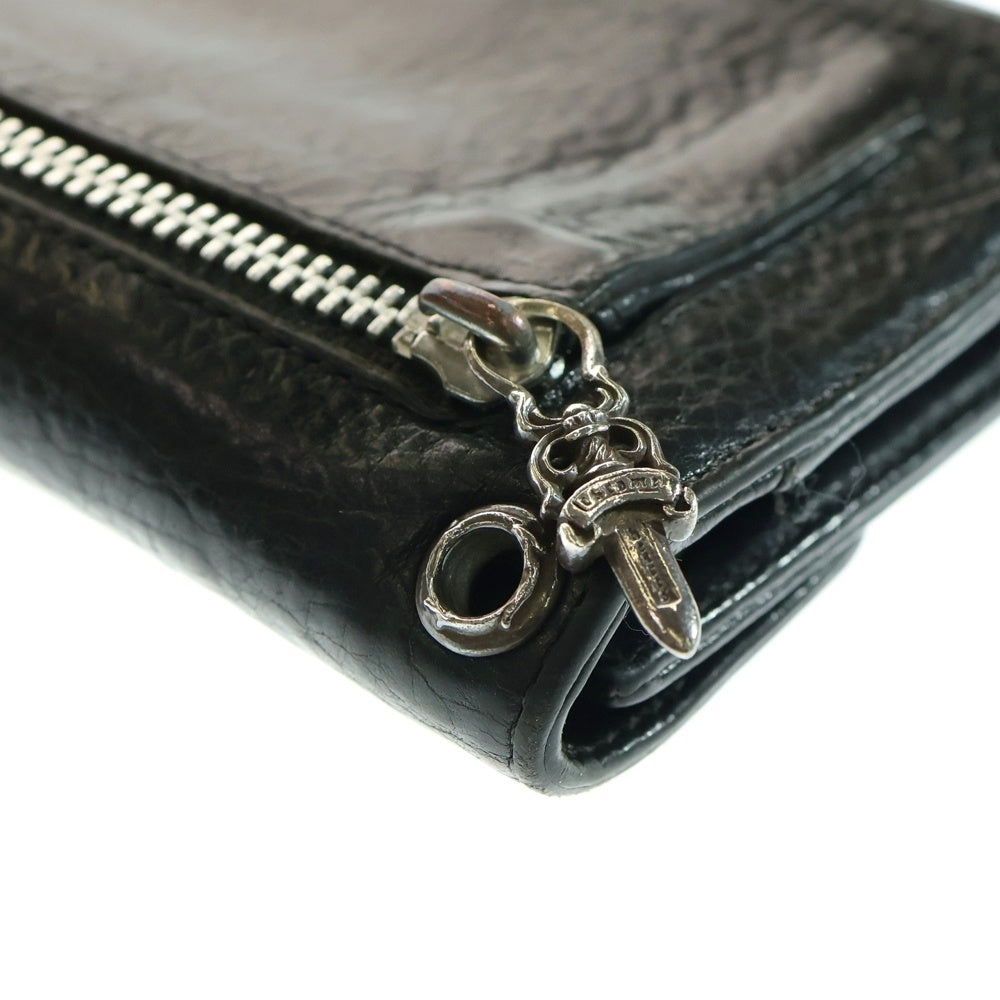 CHROME HEARTS(クロムハーツ) WAVE ウェーブ レザーウォレット 財布 ブラック BCA374