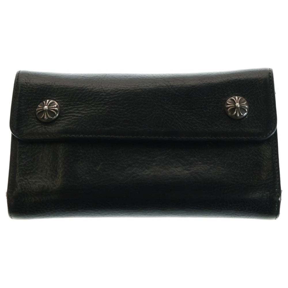 CHROME HEARTS(クロムハーツ) WAVE ウェーブ レザーウォレット 財布 ブラック BCA374