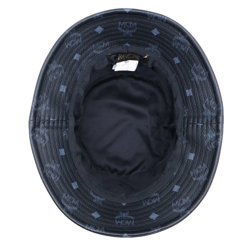 MCM(エム シー エム) MCMデザイン ヴィセトス PVCバケットハット 帽子 ブラック MEHBAMM01BK001