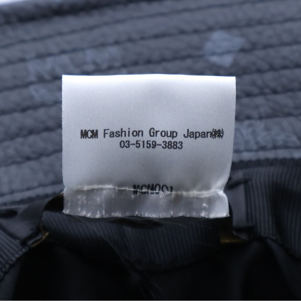 MCM(エム シー エム) MCMデザイン ヴィセトス PVCバケットハット 帽子 ブラック MEHBAMM01BK001