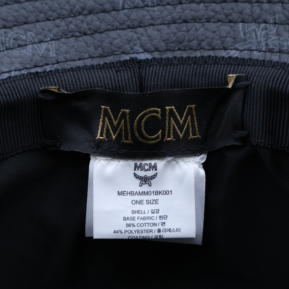 MCM(エム シー エム) MCMデザイン ヴィセトス PVCバケットハット 帽子 ブラック MEHBAMM01BK001