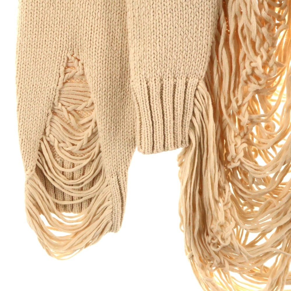 DISCOVERED(ディスカバード) 22SS DAMAGE COTTON KNIT CARDIGAN ダメージコットンニットカーディガン ベージュ DC-SS22-KN-05