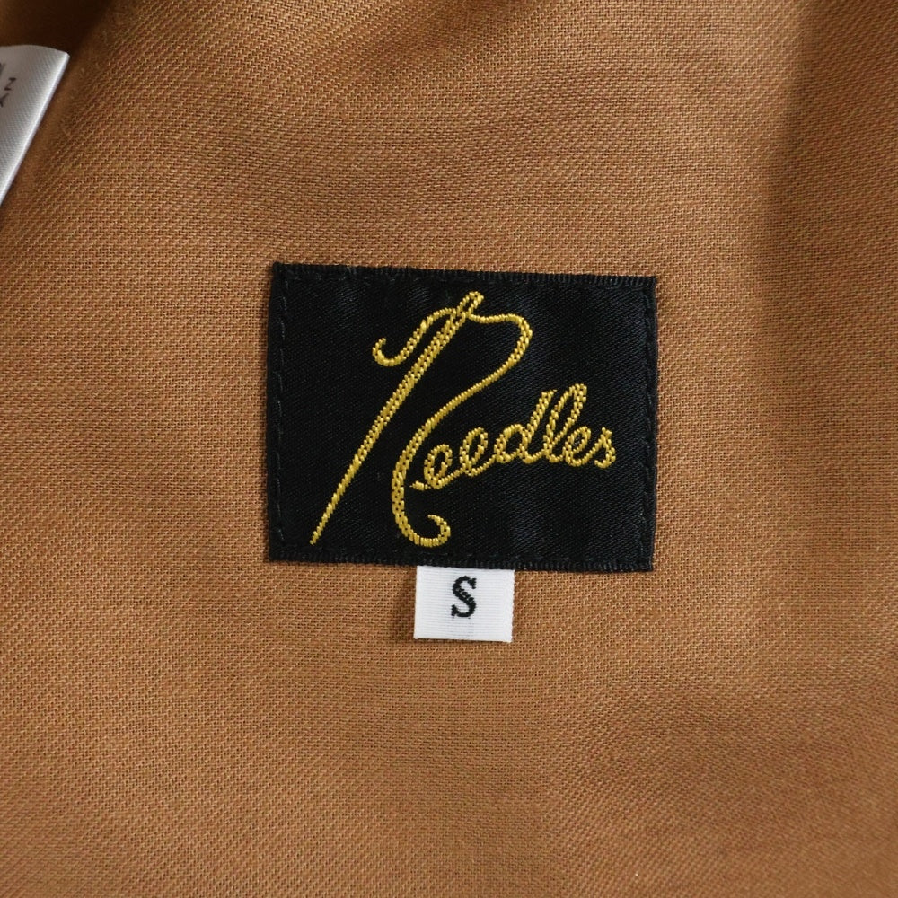 Needles(ニードルス) ロゴ刺繍 ブーツカット コットン フレアパンツ ブラウン 0T188