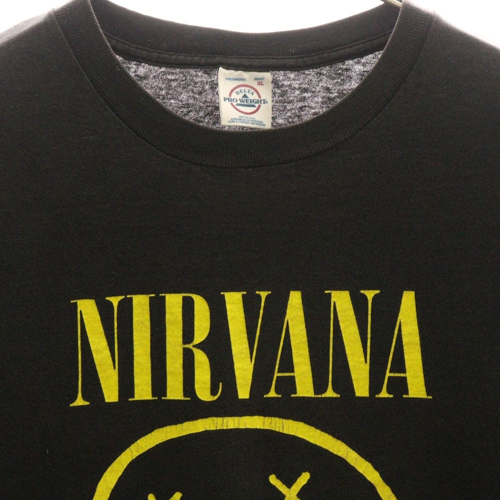 VINTAGE(ヴィンテージ) 90S NIRVANA SMILE TEE ニルヴァーナ スマイル 半袖クルーネックTシャツカットソー ブラック