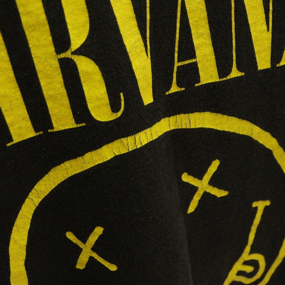 VINTAGE(ヴィンテージ) 90S NIRVANA SMILE TEE ニルヴァーナ スマイル 半袖クルーネックTシャツカットソー ブラック