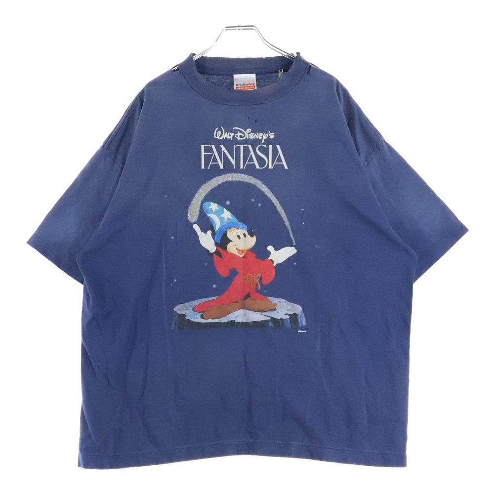 SAINT MICHAEL(セントマイケル) 25SS DNF-SS TEE FANTSIA 両面半袖プリントTシャツ カットソー ネイビー SM-HR8-0000-C65