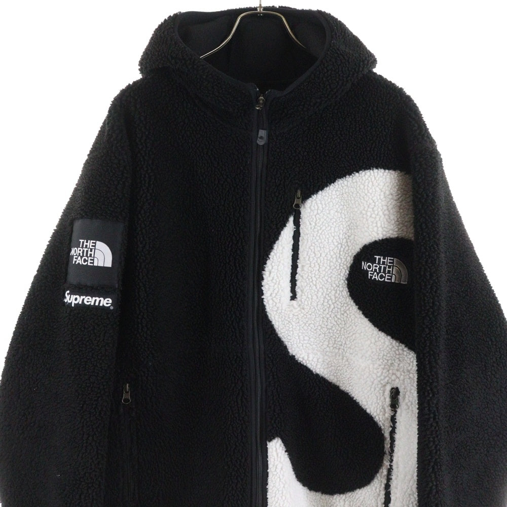 SUPREME(シュプリーム) 20AW×THE NORTH FACE Logo Hoodie Fleece Jacket ジップアップ パーカー ブラック NT62004I